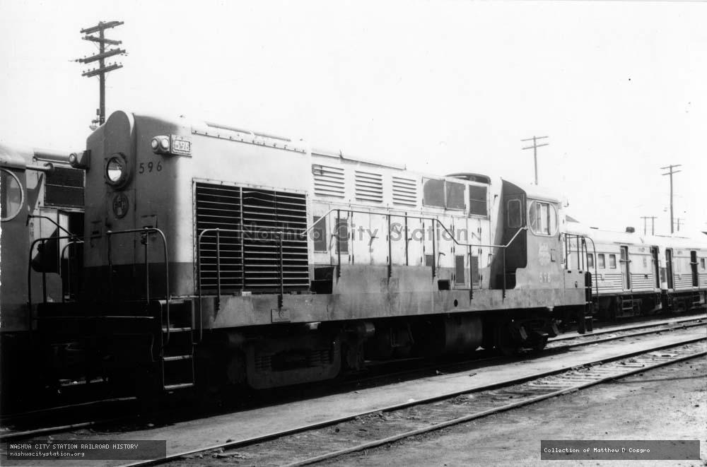 Postcard: New Haven Railroad #596 at New London